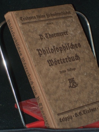Artikelbild des Artikels “Philosophisches Wörterbuch / Paul Thormeyer “