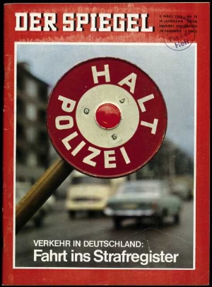 Artikelbild des Artikels “10/1965, Fahrt ins Strafregister, Verkehr in Deutschland “