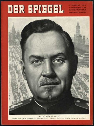 Artikelbild des Artikels “8/1955, Krise von 11 bis 2, Neuer Ministerpräsident der Sowjetunion Nikolai Bulganin “