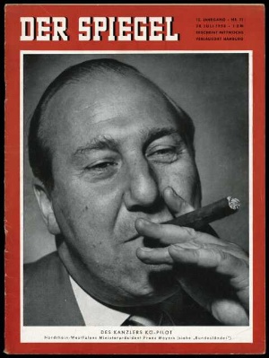 Artikelbild des Artikels “31/1958, Des Kanzlers KÖ Pilot, Nordrhein Westfalens Ministerpräsident Franz Meyers “