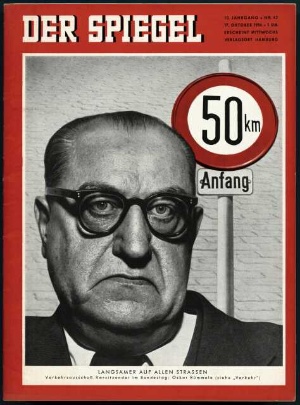 Artikelbild des Artikels “42/1956, Langsamer auf allen Straßen, Verkehrsausschuß Vorsitzender im Bundestag Oskar Rümmele “