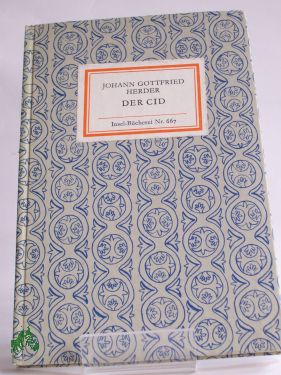 Artikelbild des Artikels “Der Cid / Johann Gottfried Herder. Mit e. Nachw. hrsg. von Matthias
Oehme “