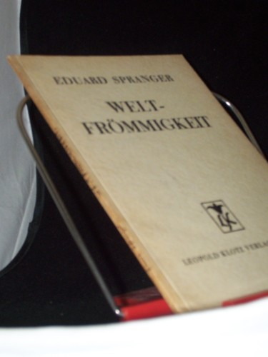 Artikelbild des Artikels “Weltfrömmigkeit : Ein Vortrag / Eduard Spranger “