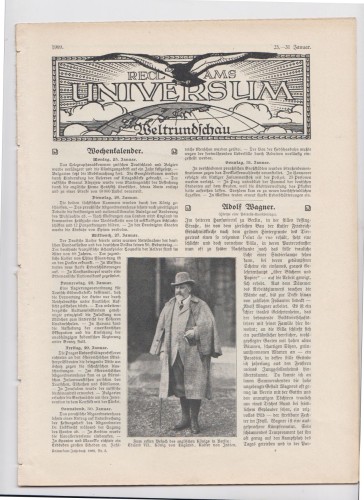 Artikelbild des Artikels “25-31 Januar 1909 “