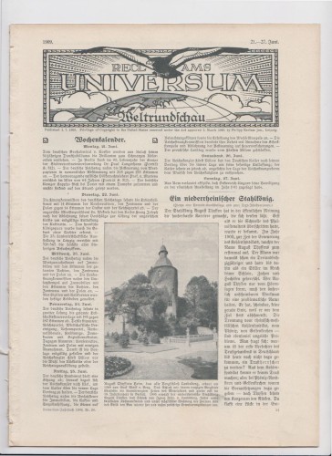 Artikelbild des Artikels “21-27 Juni 1909 “