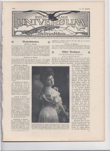 Artikelbild des Artikels “9-15 August 1909 “