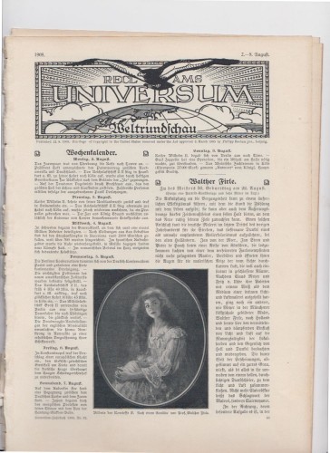 Artikelbild des Artikels “2-8 August 1909 “