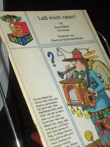 Artikelbild des Artikels “Lass mich raten! : 118 bunte Rätsel für Kinder / ill. von Eberhard u. Elfriede Binder “