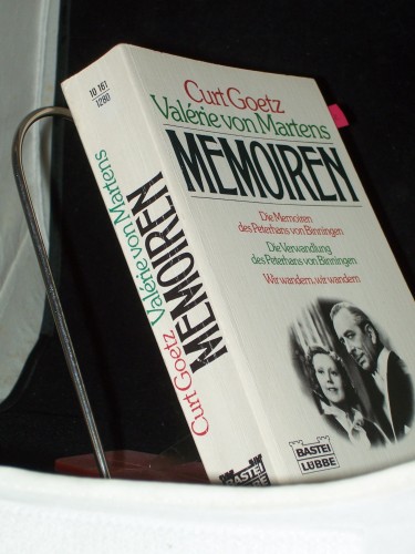 Artikelbild des Artikels “Memoiren / Curt Goetz ; Valérie von Martens “