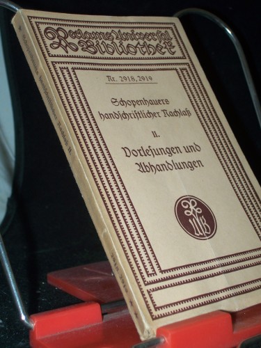 Artikelbild des Artikels “Schopenhauer, Arthur: Handschriftlicher Nachlaß Teil: 2., Einleitung
in d. Philosophie nebst Abb. zur Dialektik, Aesthetik u. über d.
deutsche Sprachverhunzung “