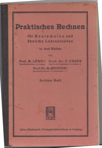 Artikelbild des Artikels “Praktisches Rechnen für Realschulen und ähnlichen Lehranstalten “