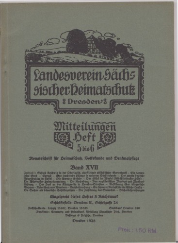 Artikelbild des Artikels “Mitteilungen Heft 5 bis 6, Band XVII, 1928 “