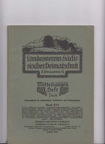 Artikelbild des Artikels “Mitteilungen Heft 7/8, Band XVI “