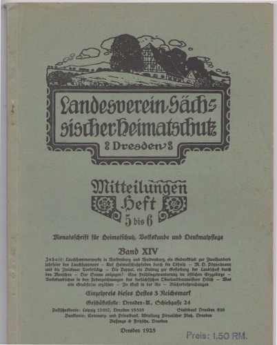 Artikelbild des Artikels “Mitteilungen Heft 5/6, Band XIV “