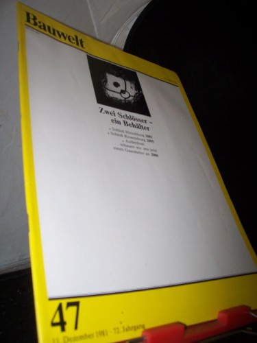 Artikelbild des Artikels “47/1981 Zwei Schlösser ein Behälter “