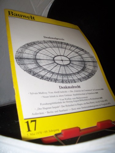 Artikelbild des Artikels “17/1978 Denkmalpraxis Denkmalrecht “