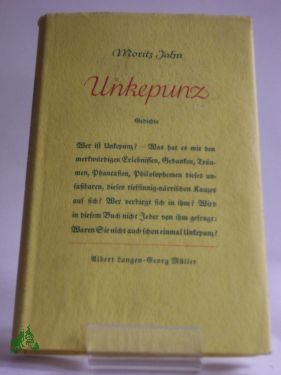 Artikelbild des Artikels “Unkepunz : Ein dt. Gesicht / Moritz Jahn “