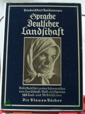 Product image of the product “Sprache deutscher Landschaft / Friedrichkarl Roedemeyer ”