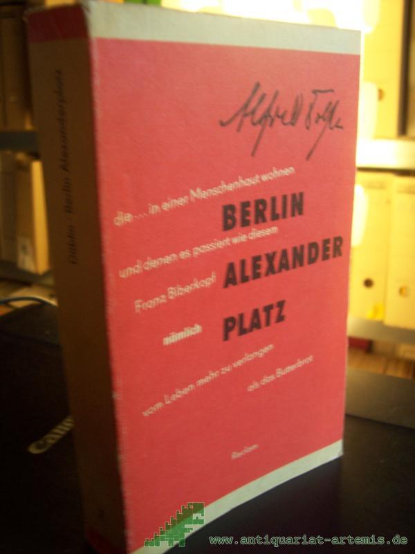 Product image 1 of the product “Berlin Alexanderplatz : d. Geschichte vom Franz Biberkopf / Alfred Döblin. [Nachw. von Klaus Hermsdorf] ”