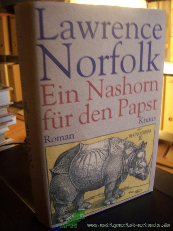 Artikelbild 1 des Artikels “Ein Nashorn für den Papst : Roman / Lawrence Norfolk. Aus dem Engl. von Gisbert Haefs ... “