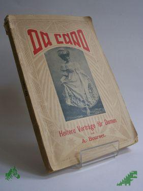 Artikelbild 1 des Artikels “Da capo, Heitere Vorträge für Damen, eine Sammlung scherzhafter Deklamationsgedichte “