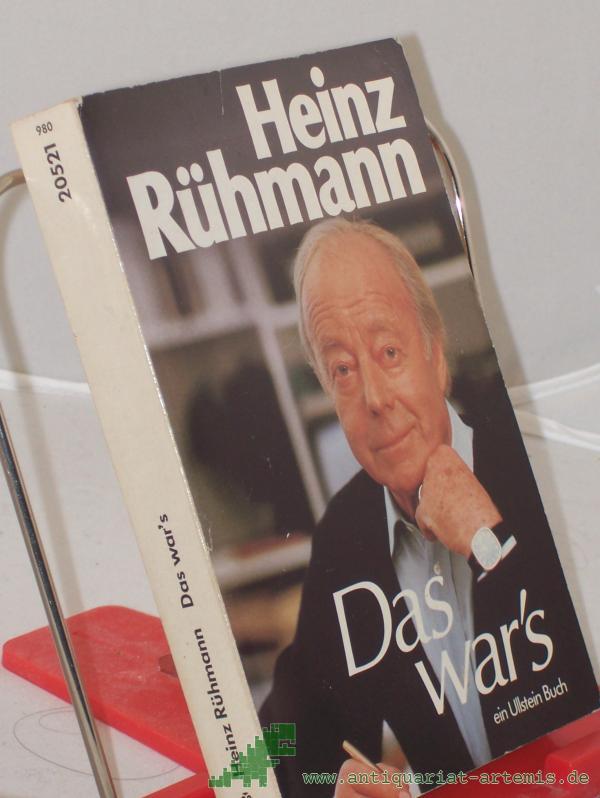Artikelbild 1 des Artikels “Das war's : Erinnerungen / Heinz Rühmann “