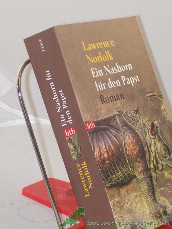 Artikelbild 1 des Artikels “Ein Nashorn für den Papst : Roman / Lawrence Norfolk. Aus dem Engl. von Gisbert Haefs... “