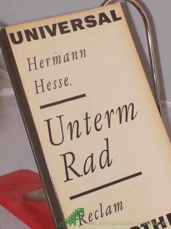 Product image 1 of the product “Unterm Rad : Erzählung / Hermann Hesse ”