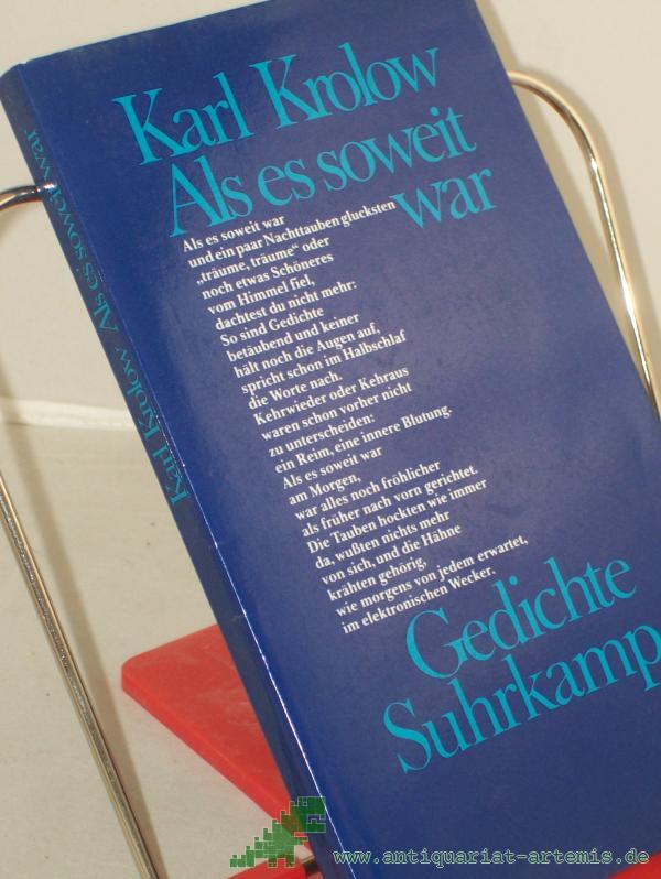 Artikelbild 1 des Artikels “Als es soweit war : Gedichte / Karl Krolow “