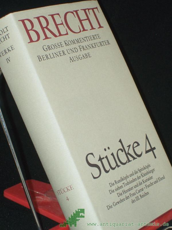 Product image 1 of the product “Brecht, Bertolt: Band. 4. Stücke. / Bearb. von Johanna Rosenberg u. Manfred Nössig ”