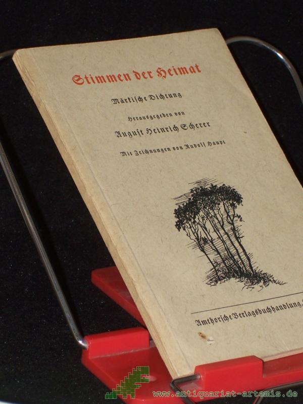 Product image 1 of the product “Stimmen der Heimat : Märkische Dichtung / Hrsg. v. August Heinrich Scherer. Mit Zeichngn v. Rudolf Haupt ”