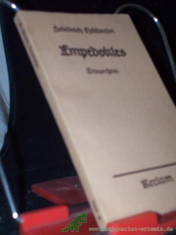 Product image 1 of the product “Empedokles : [Trauerspiel.] / Friedrich Hölderlin. Hrsg. mit e. Einf. v. Friedrich Seebaß ”