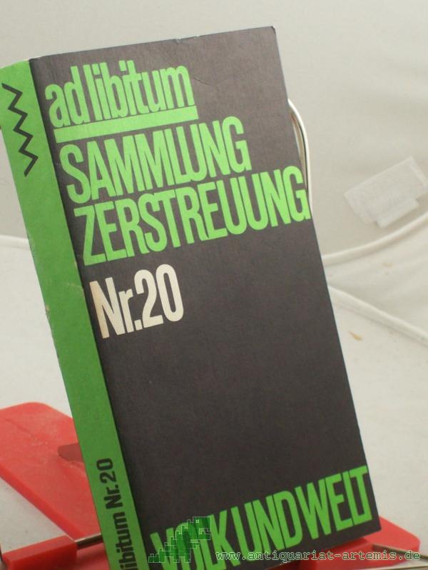 Artikelbild 1 des Artikels “Ad libitum : Sammlung Zerstreuung, Volk und Welt Nr. 20 “