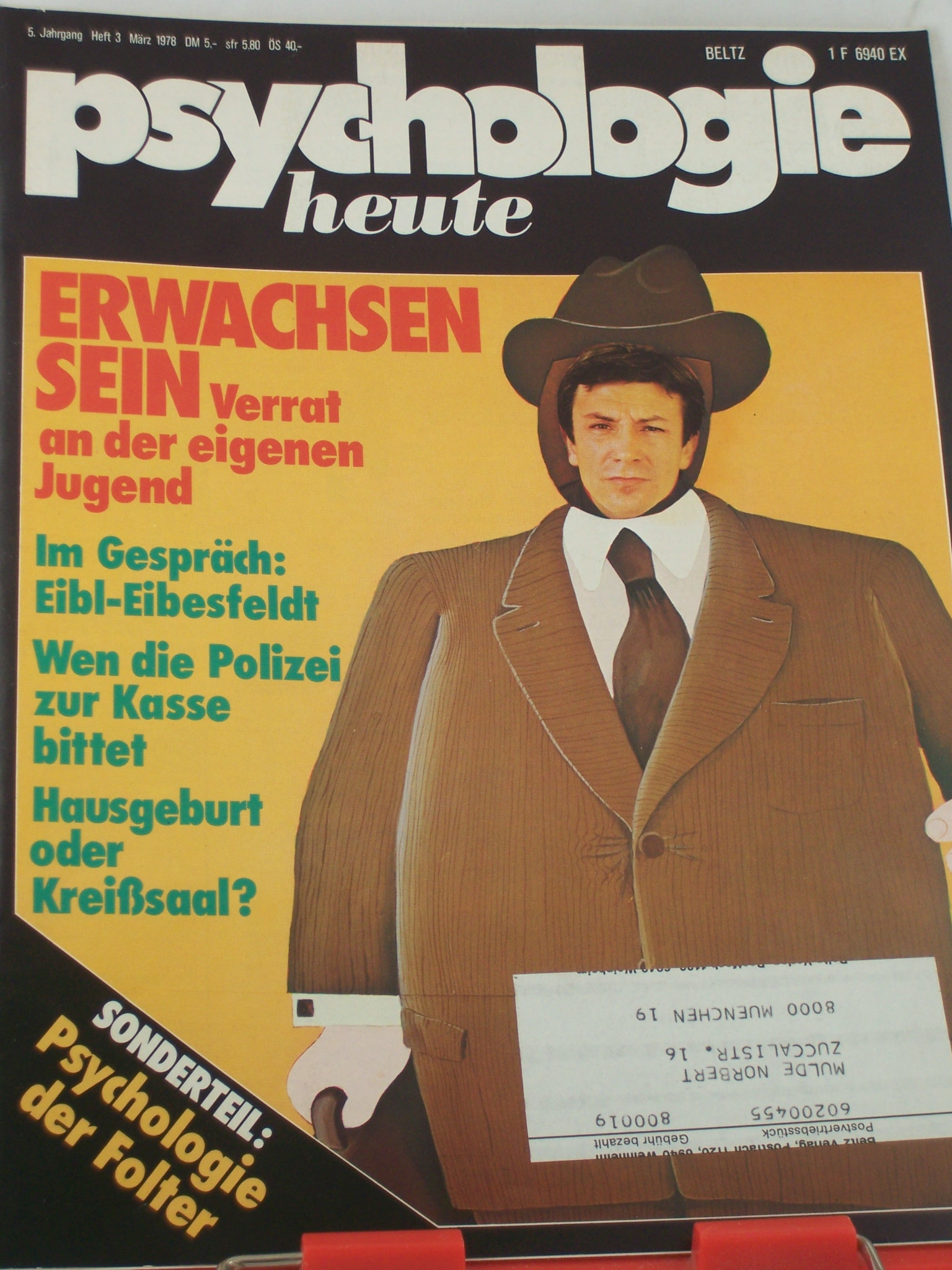 Artikelbild 1 des Artikels “3/1978, Erwachsen sein, Verrat an der eigenen Kindheit “