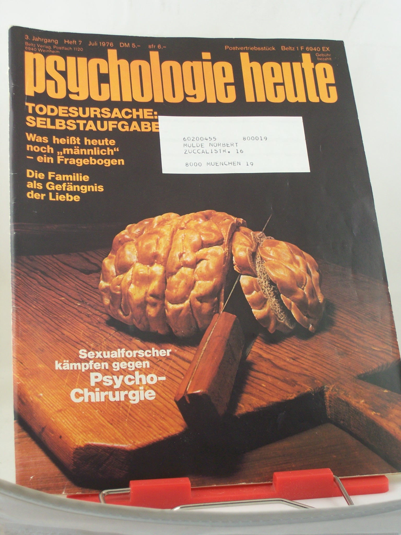 Artikelbild 1 des Artikels “7/1976, Todesursache Selbstaufgabe “