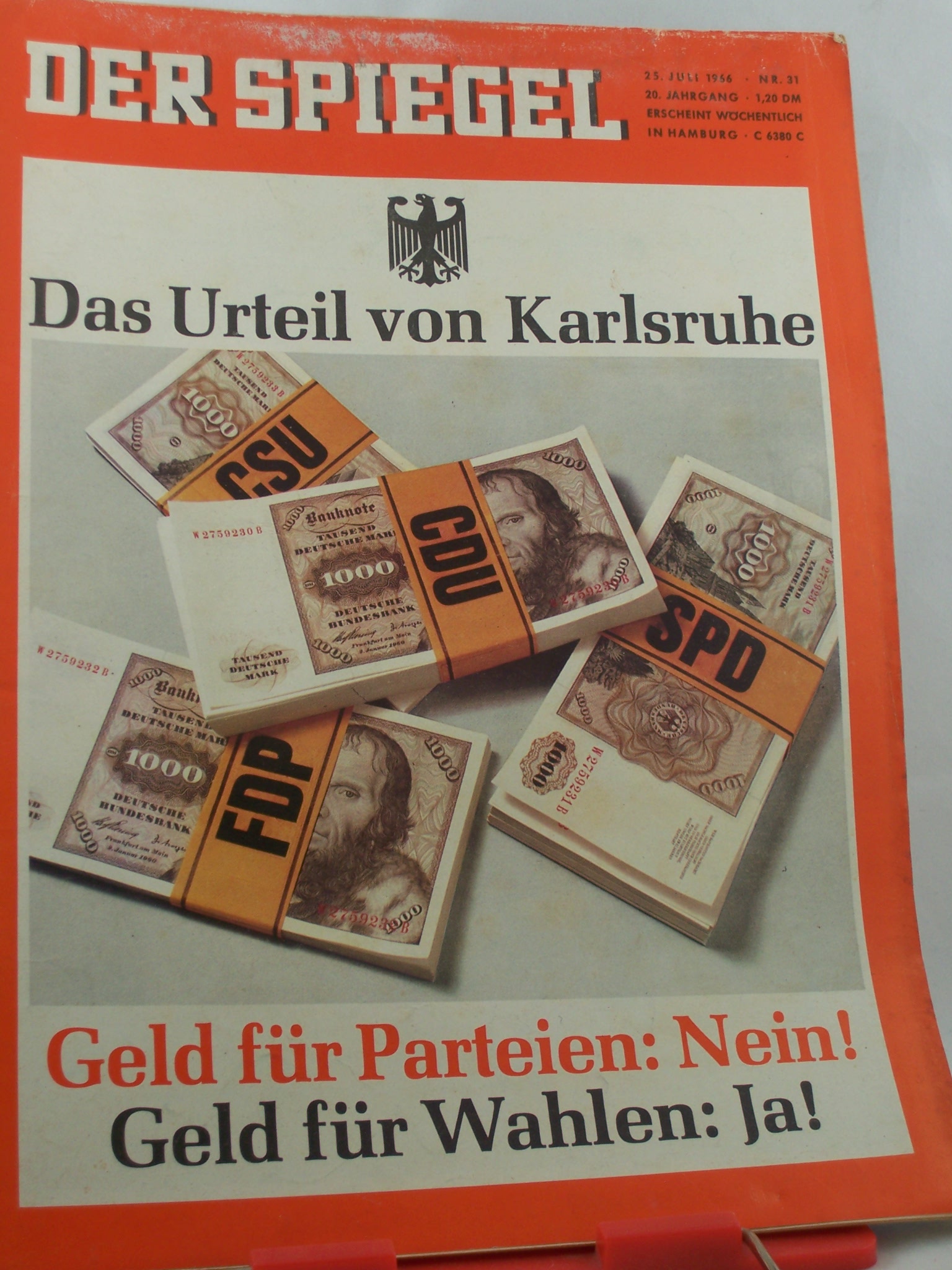 Artikelbild 1 des Artikels “31/1966, Das Urteil von Karlsruhe Geld für Parteien: Nein! Geld für Wahlen: Ja! “