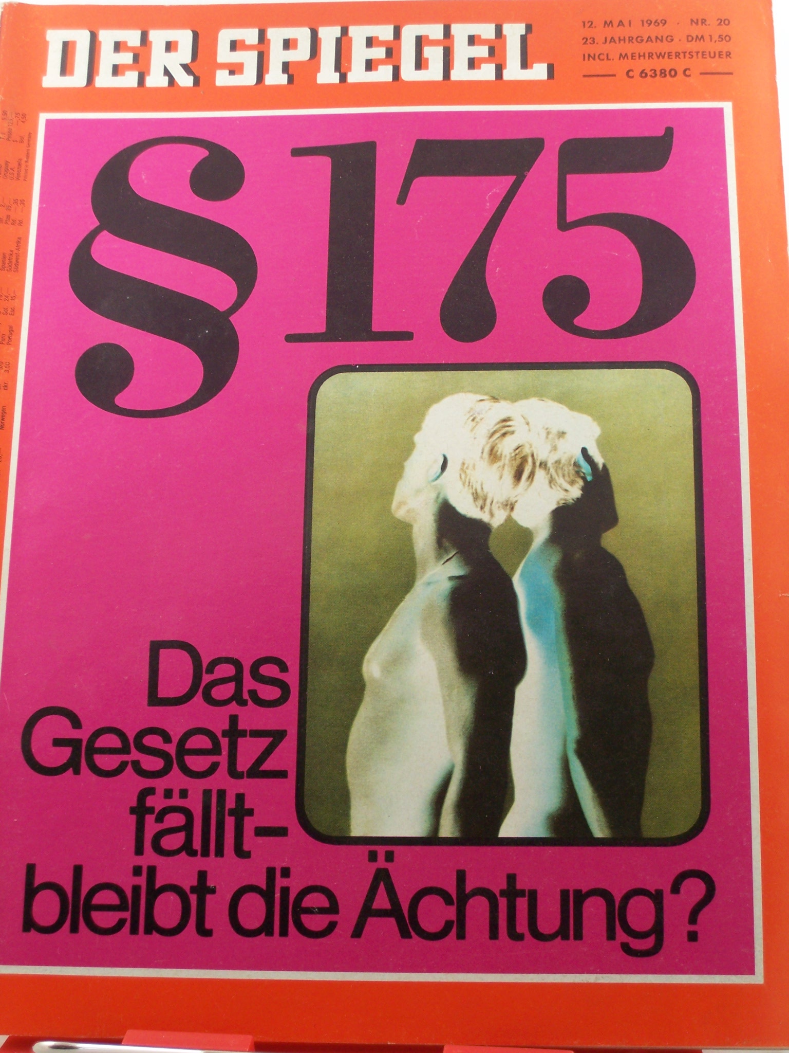 Artikelbild 1 des Artikels “20/1969, Paragraph 175, das Gesetz fällt, bleibt die Ächtung? “