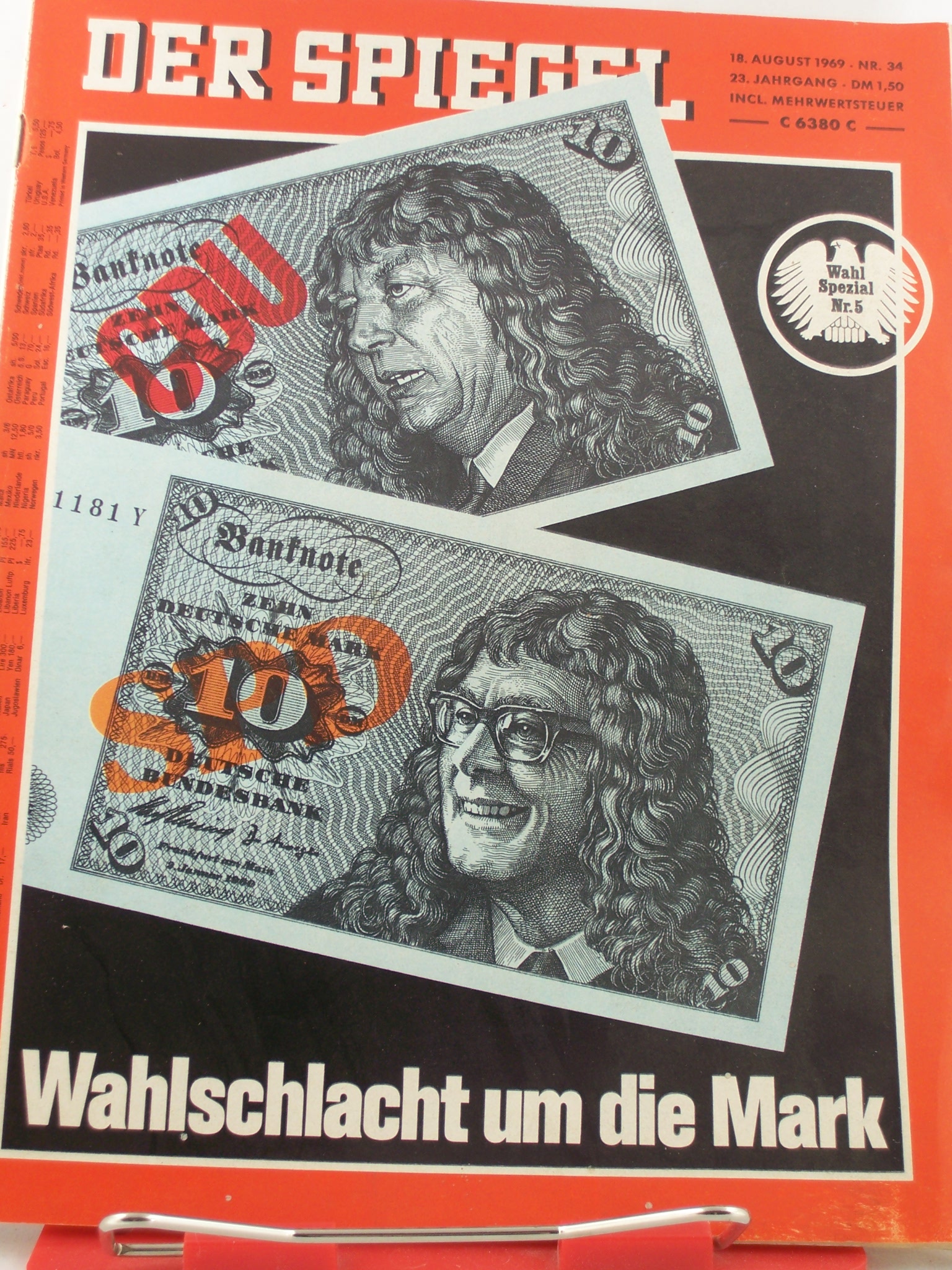 Artikelbild 1 des Artikels “34/1969, Wahlschlacht um die Mark “
