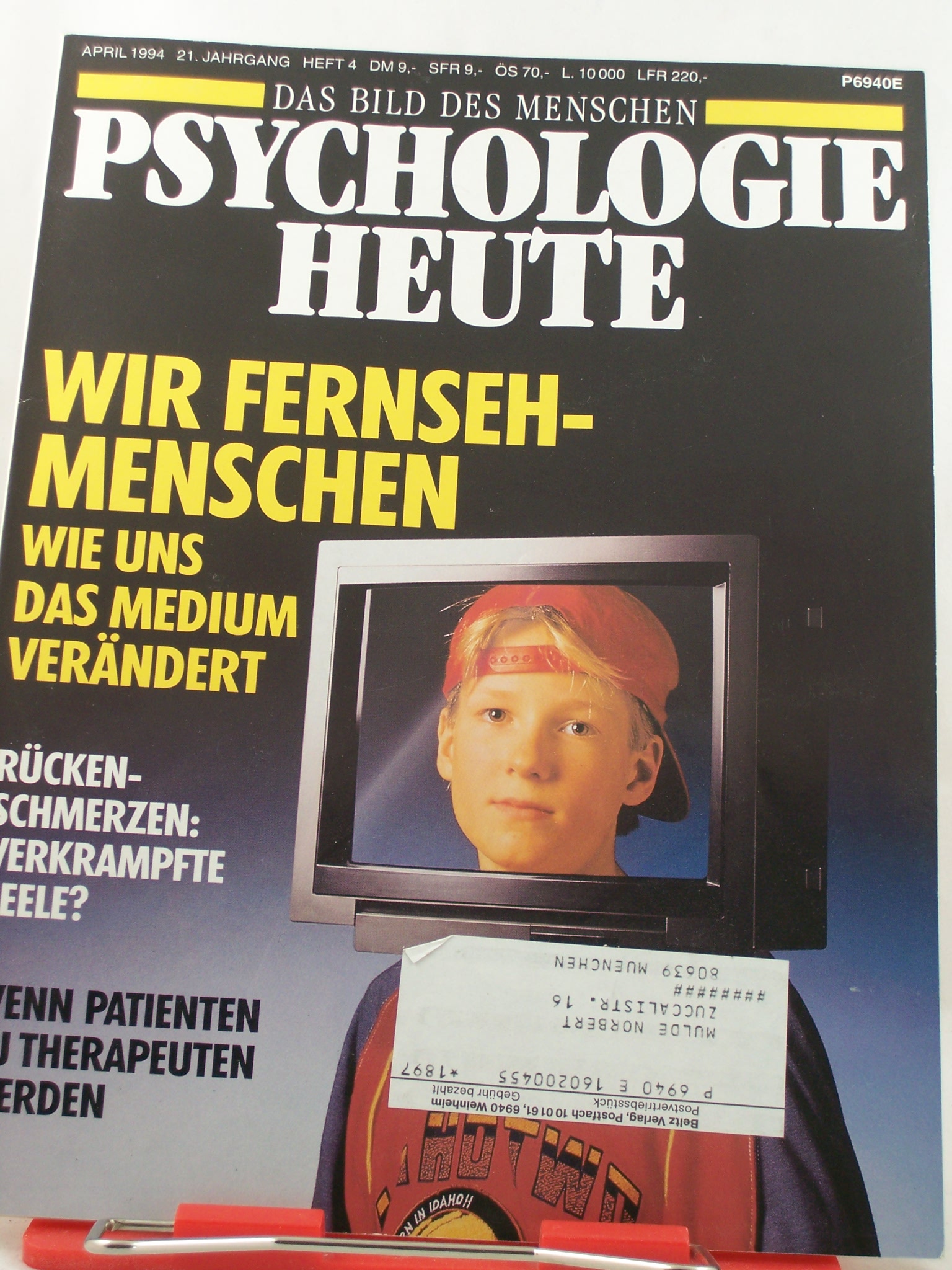 Artikelbild 1 des Artikels “4/1994, Wir Fernseh Menschen, wie uns das Medium verändert “