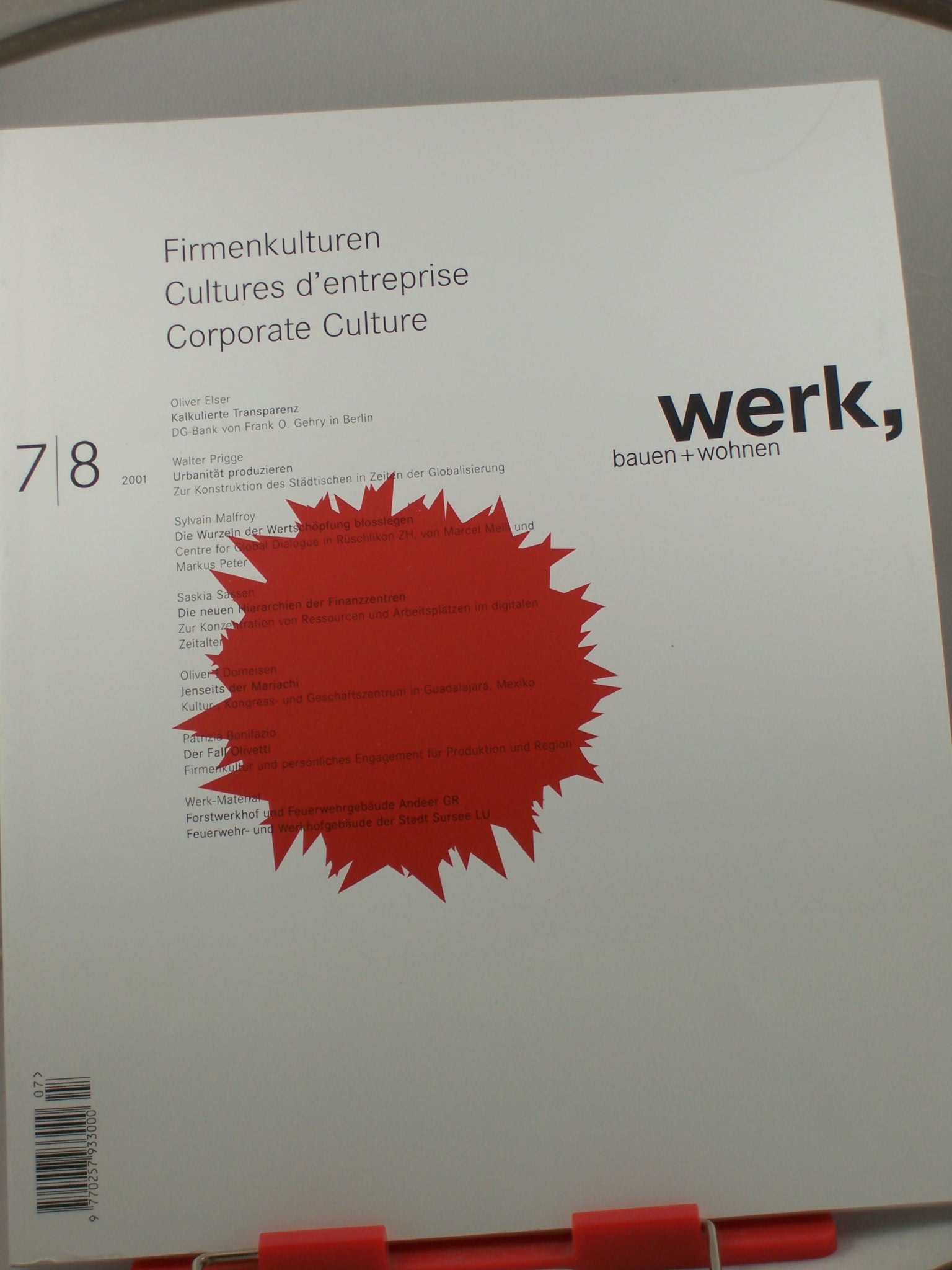 Artikelbild 1 des Artikels “7/8 2001, Kalkulierte Transparenz “