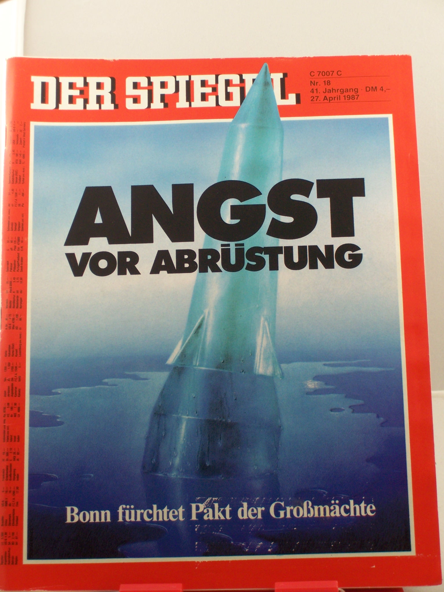 Artikelbild 1 des Artikels “18/1987, 27. April, Angst vor Abrüstung “