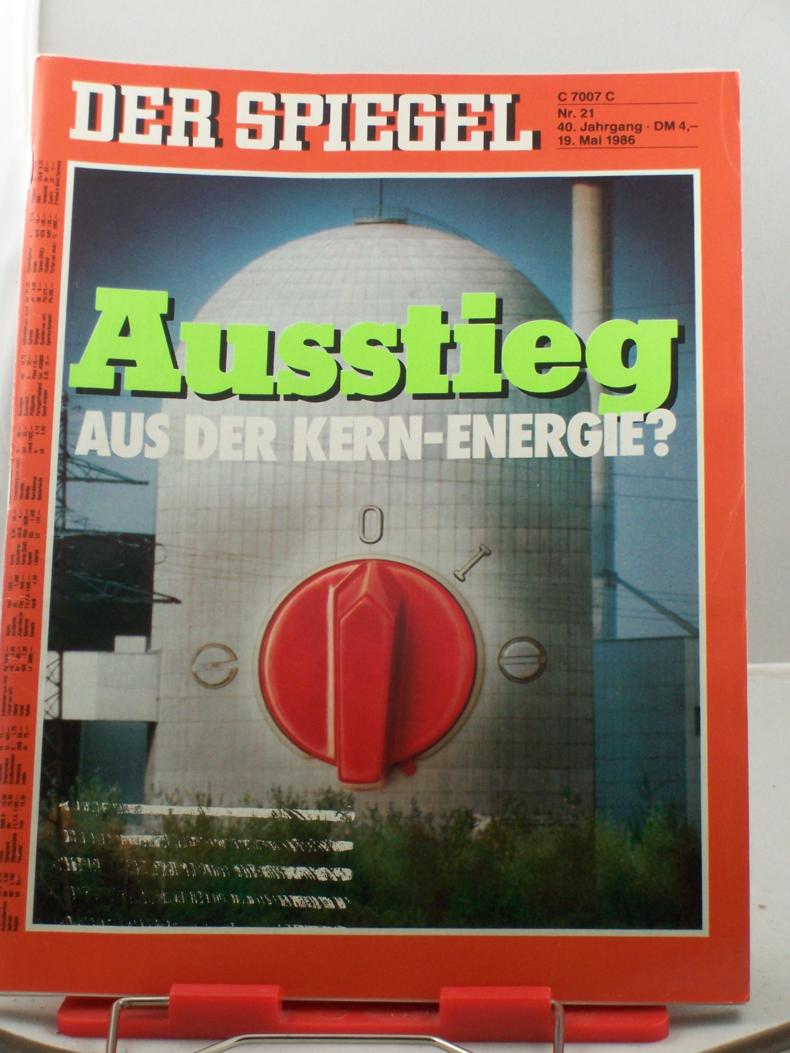 Artikelbild 1 des Artikels “21/1986, 19. Mai, Ausstieg aus der Kern Energie “