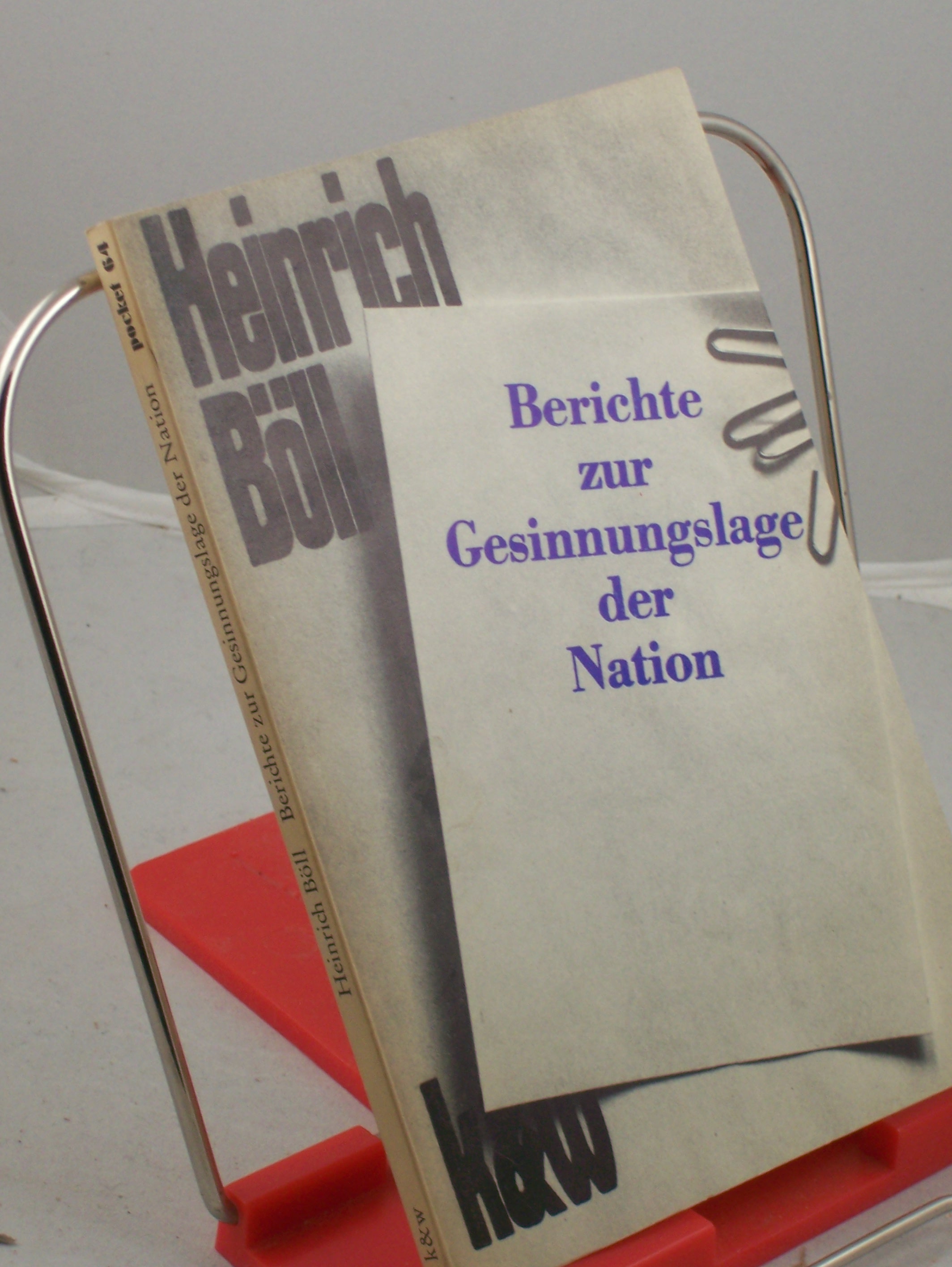 Artikelbild 1 des Artikels “Berichte zur Gesinnungslage der Nation / Heinrich Böll “