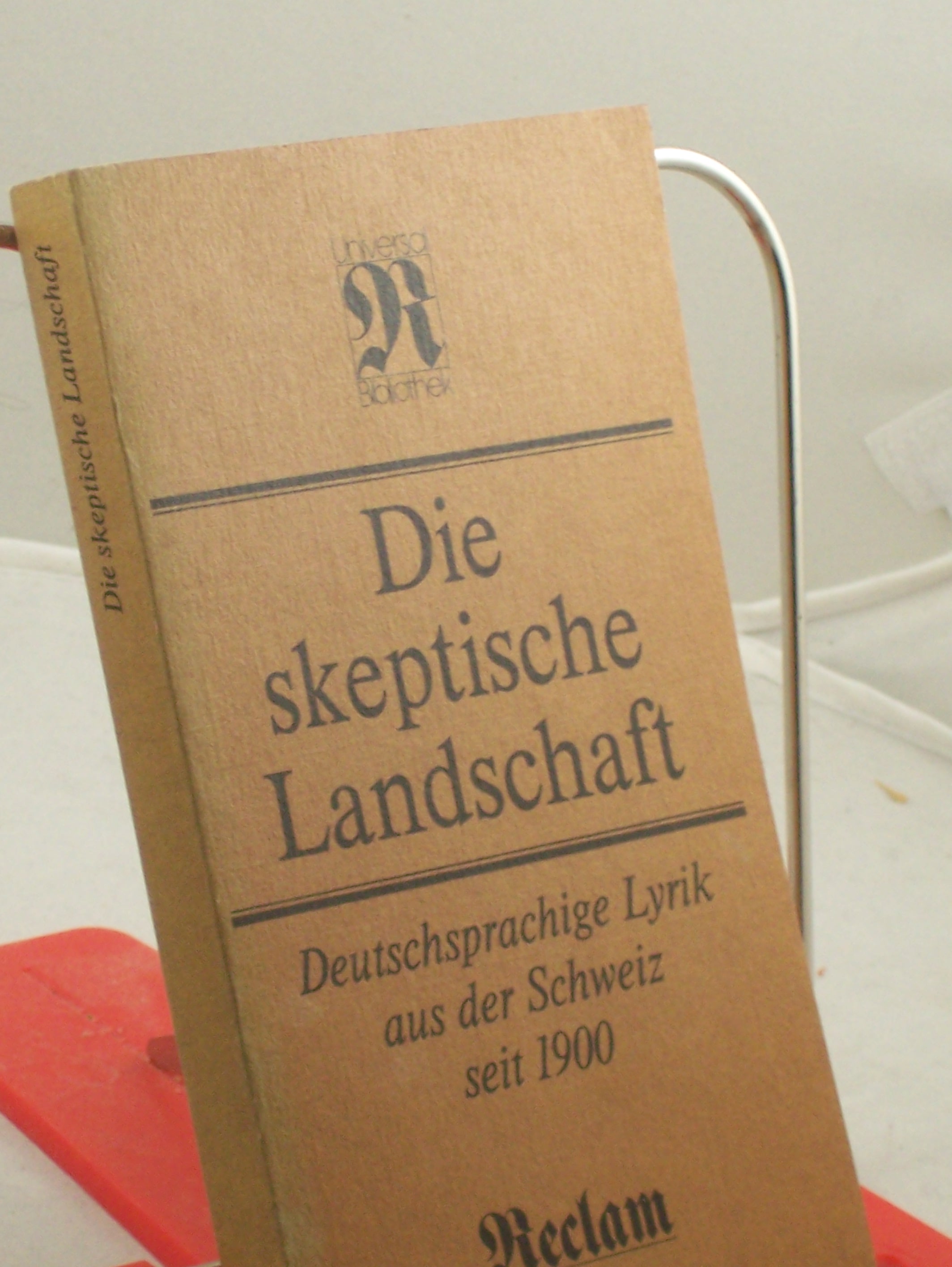 Artikelbild 1 des Artikels “Die skeptische Landschaft : deutschsprachige Lyrik aus der Schweiz
seit 1900 / hrsg. von Klaus-Dieter Schult “