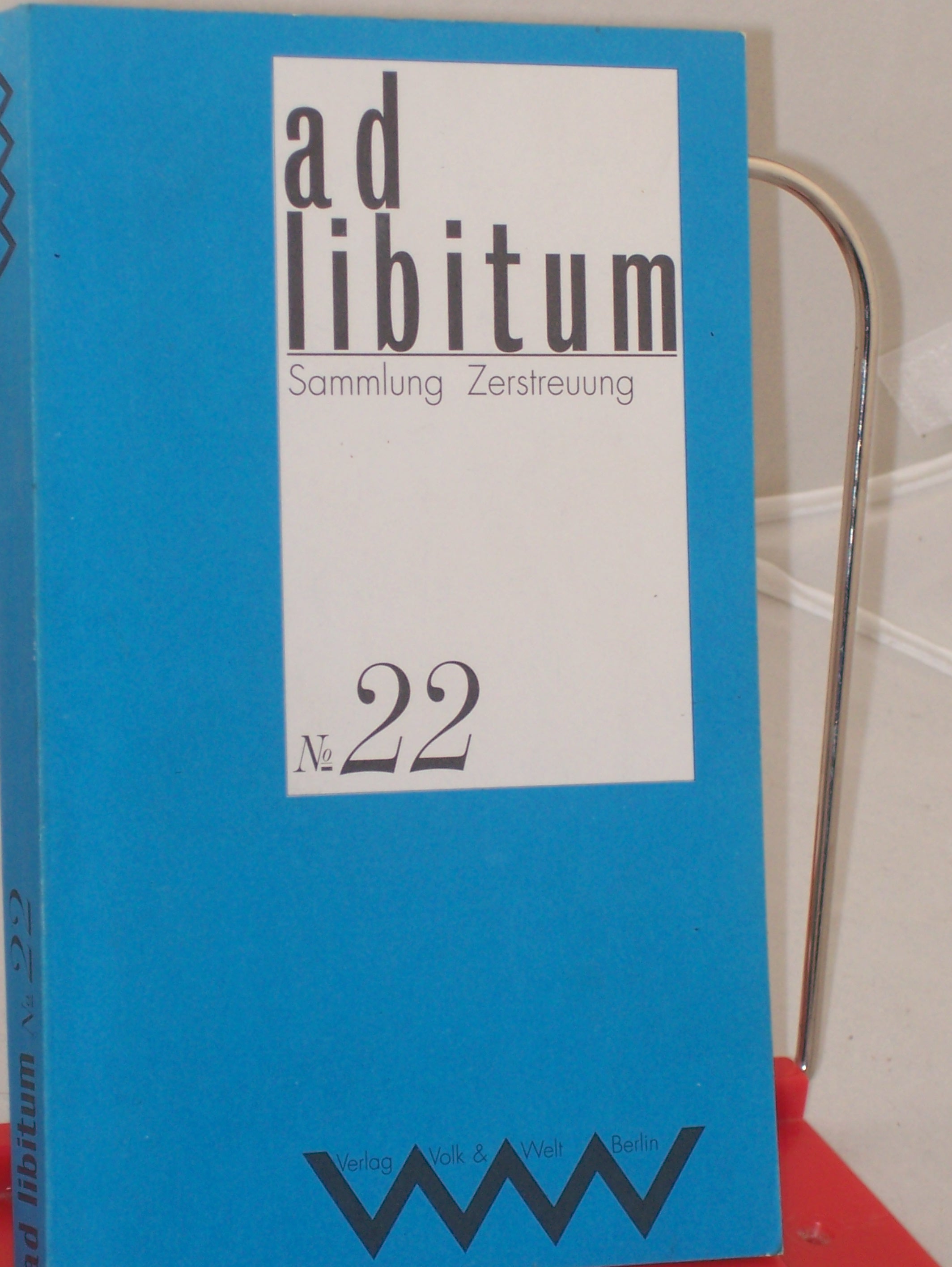 Artikelbild 1 des Artikels “ad libitum.Sammlung Zerstreuung - Nr. 22 “