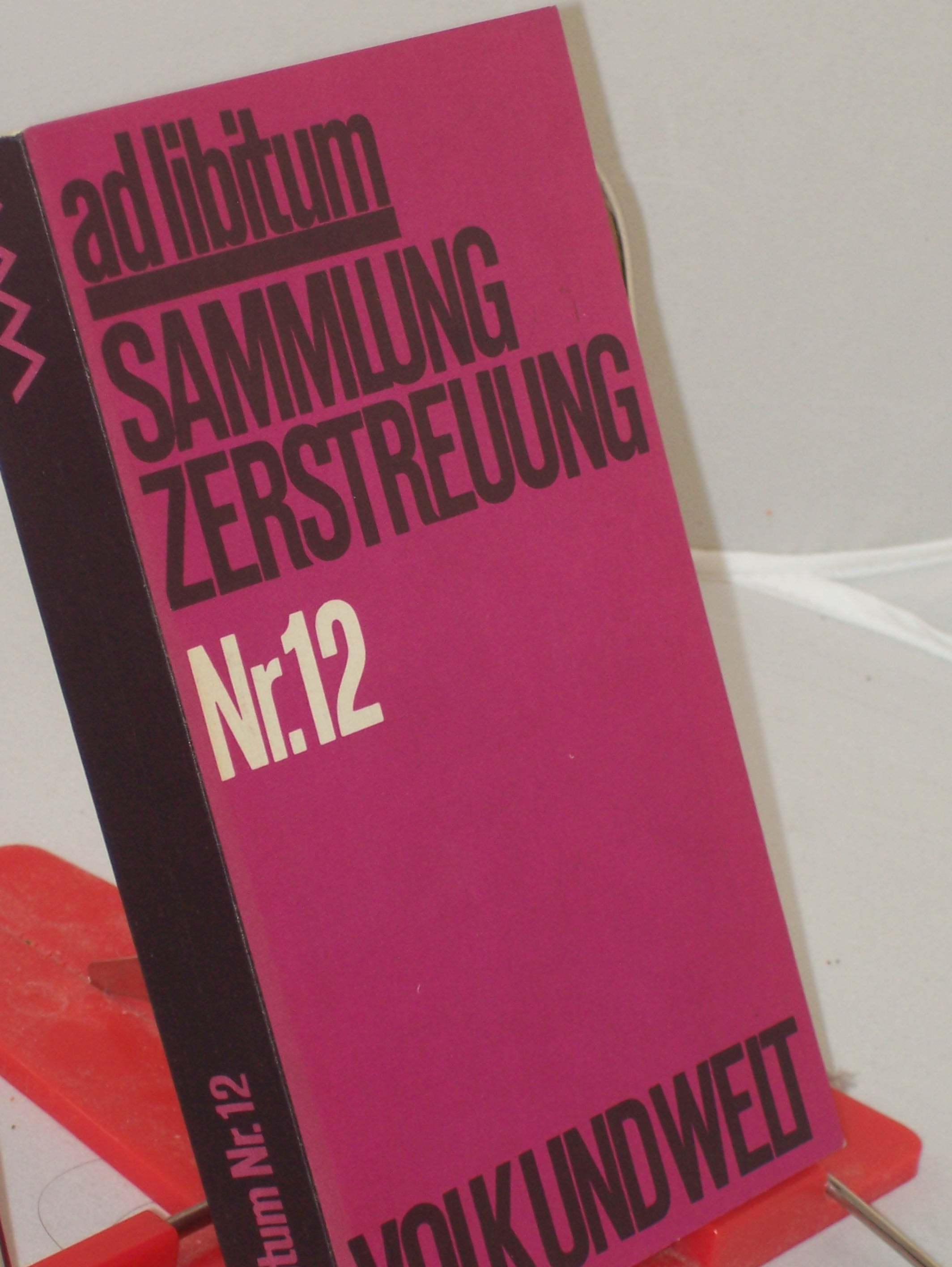 Artikelbild 1 des Artikels “ad libitum - Sammlung Zerstreuung Nr. 12 “
