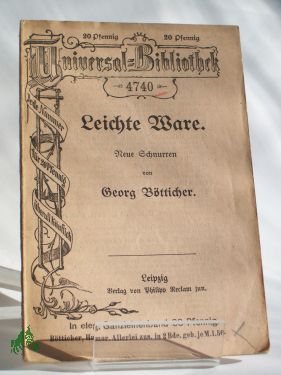 Artikelbild 1 des Artikels “Leichte Ware, Georg Bötticher “