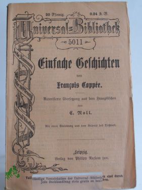 Artikelbild 1 des Artikels “Einfache Geschichten, Francois Coppee “