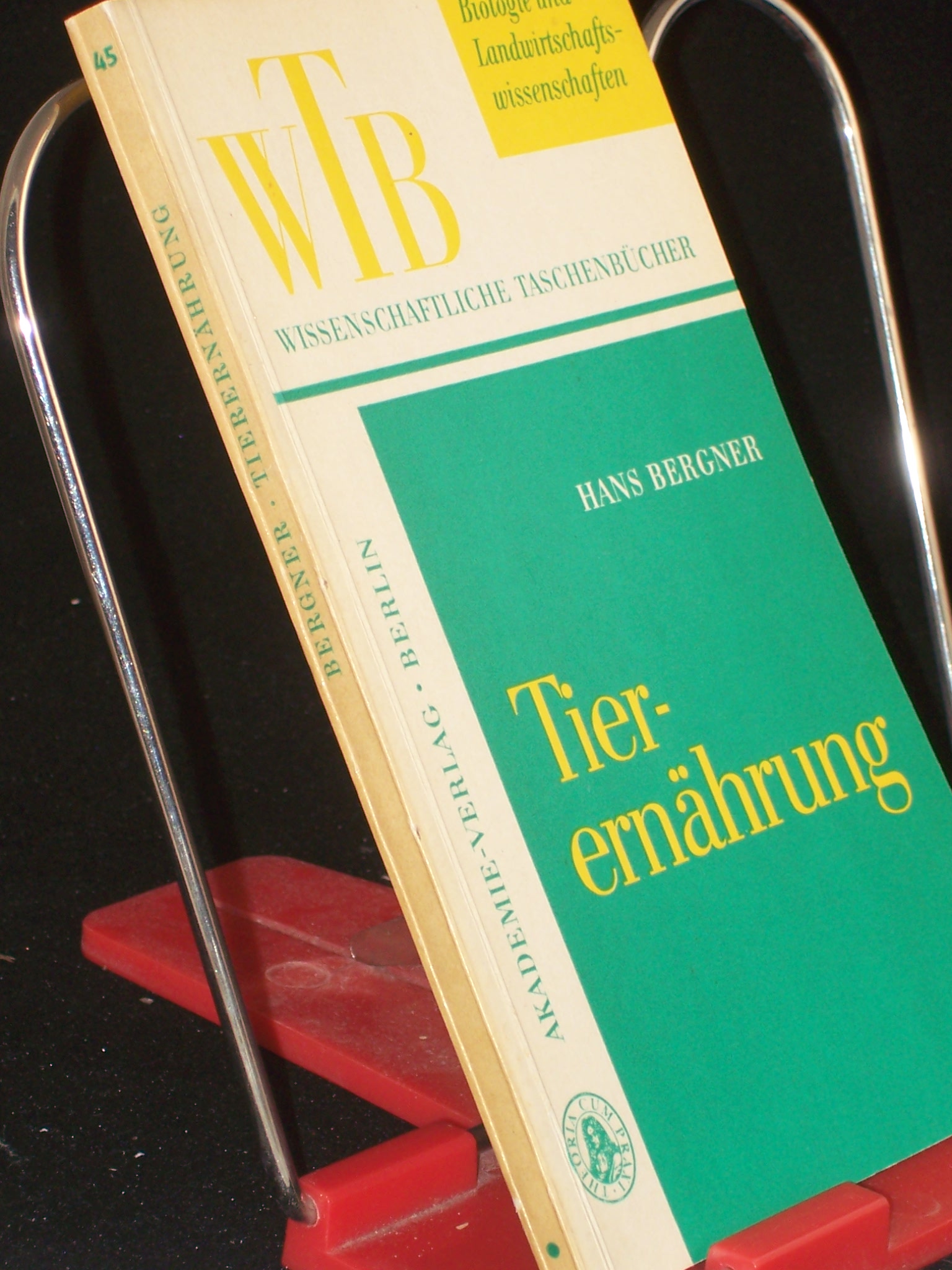 Artikelbild 1 des Artikels “Tierernährung / Hans Bergner. Hrsg.: J. O. Hüsing “