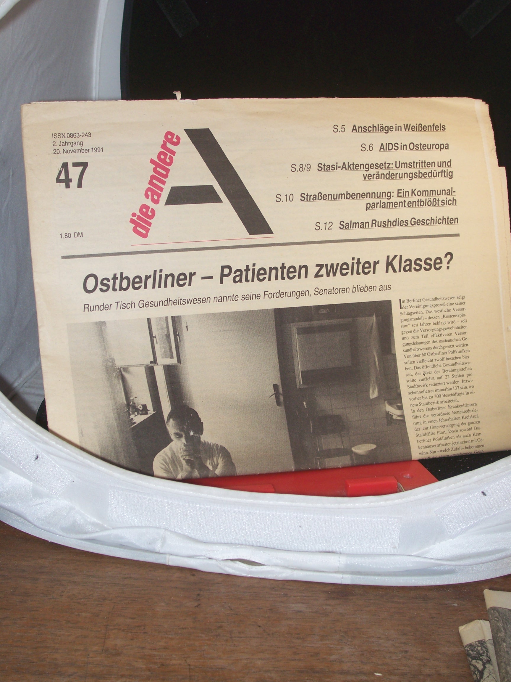 Artikelbild 1 des Artikels “11/1991, Ostberliner Patienten zweiter Klasse? “